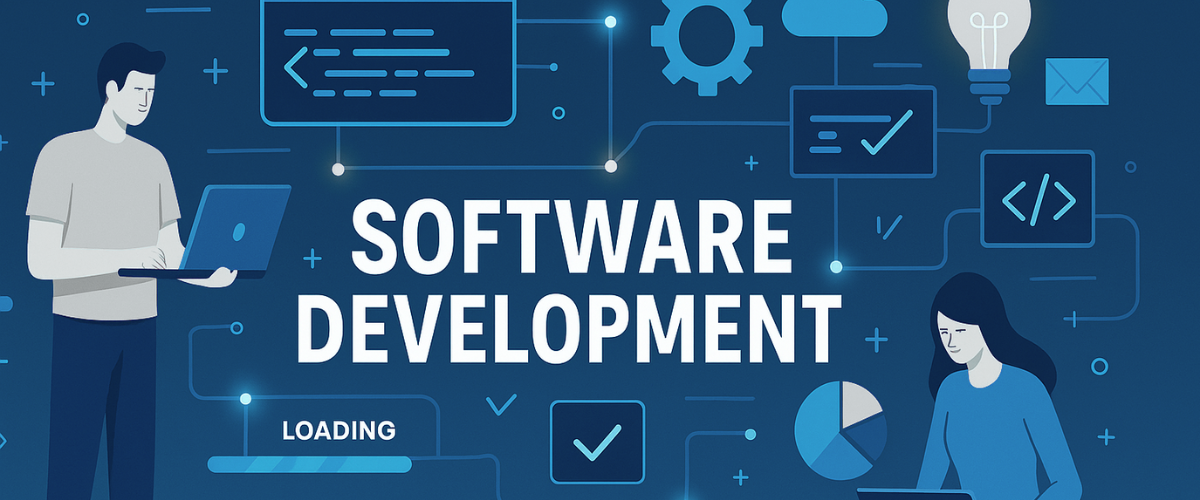 Ilustración de desarrollo de software